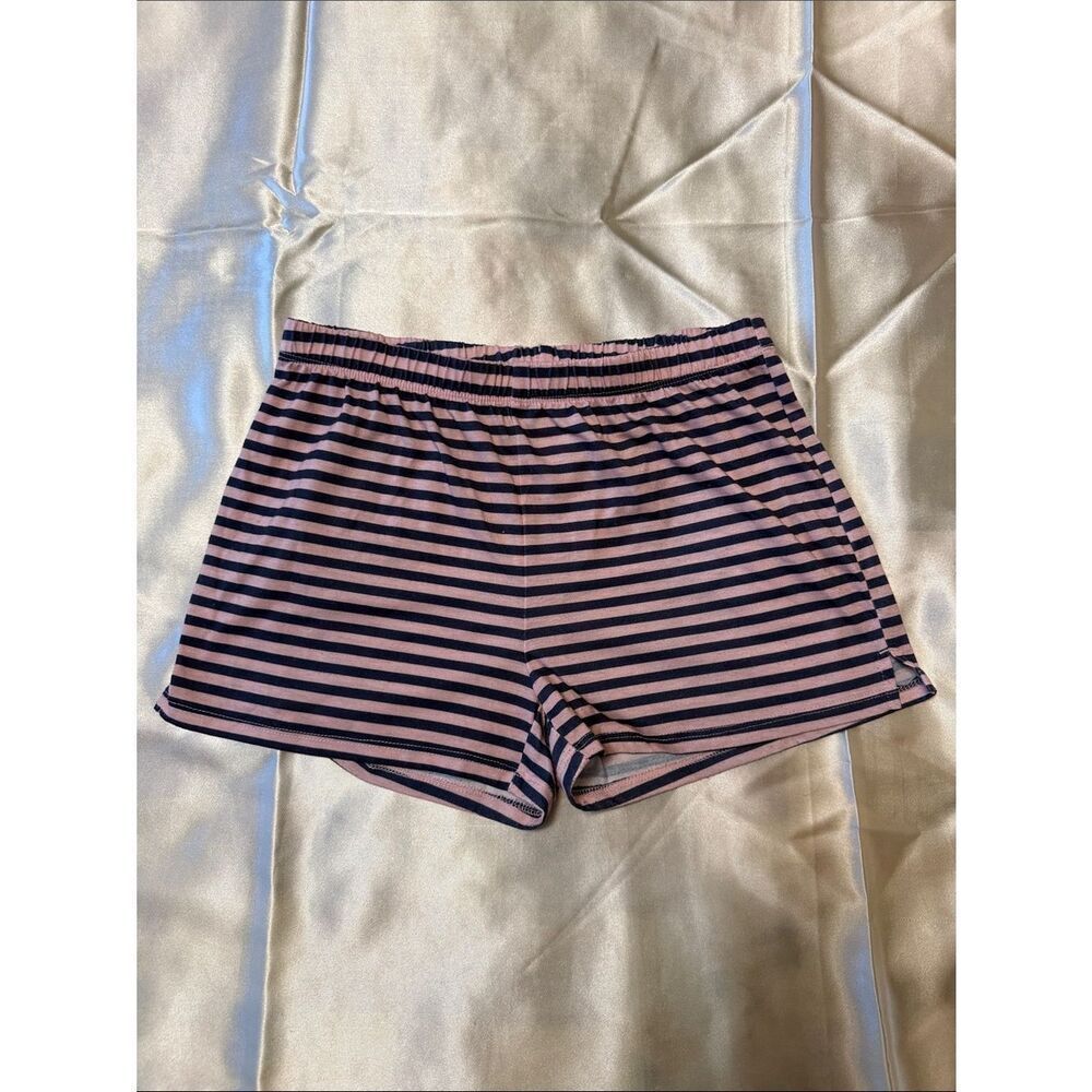 Kids Justice Pink and Blue Striped pajama lounge shorts